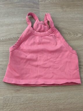 Aritzia Dreamhouse pink sinch willow rib tank - M